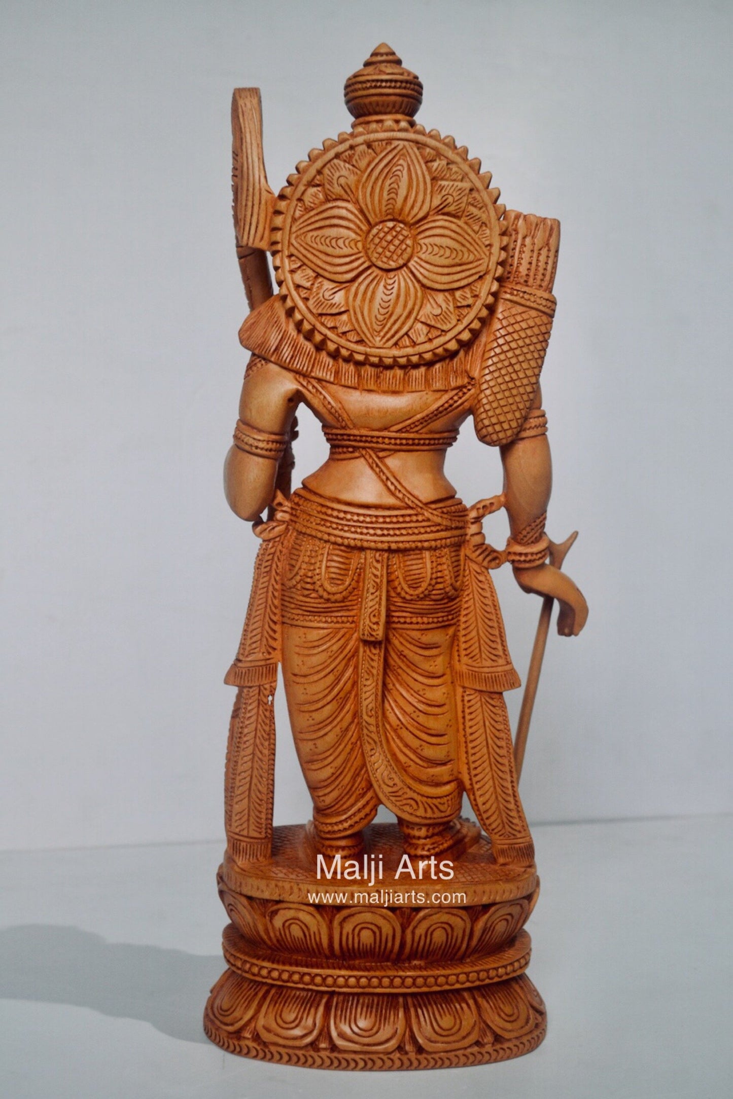 Wooden Lord Shri Rama Statue of Ayodhya Temple fine Carving - Arts99 - Online Art Gallery