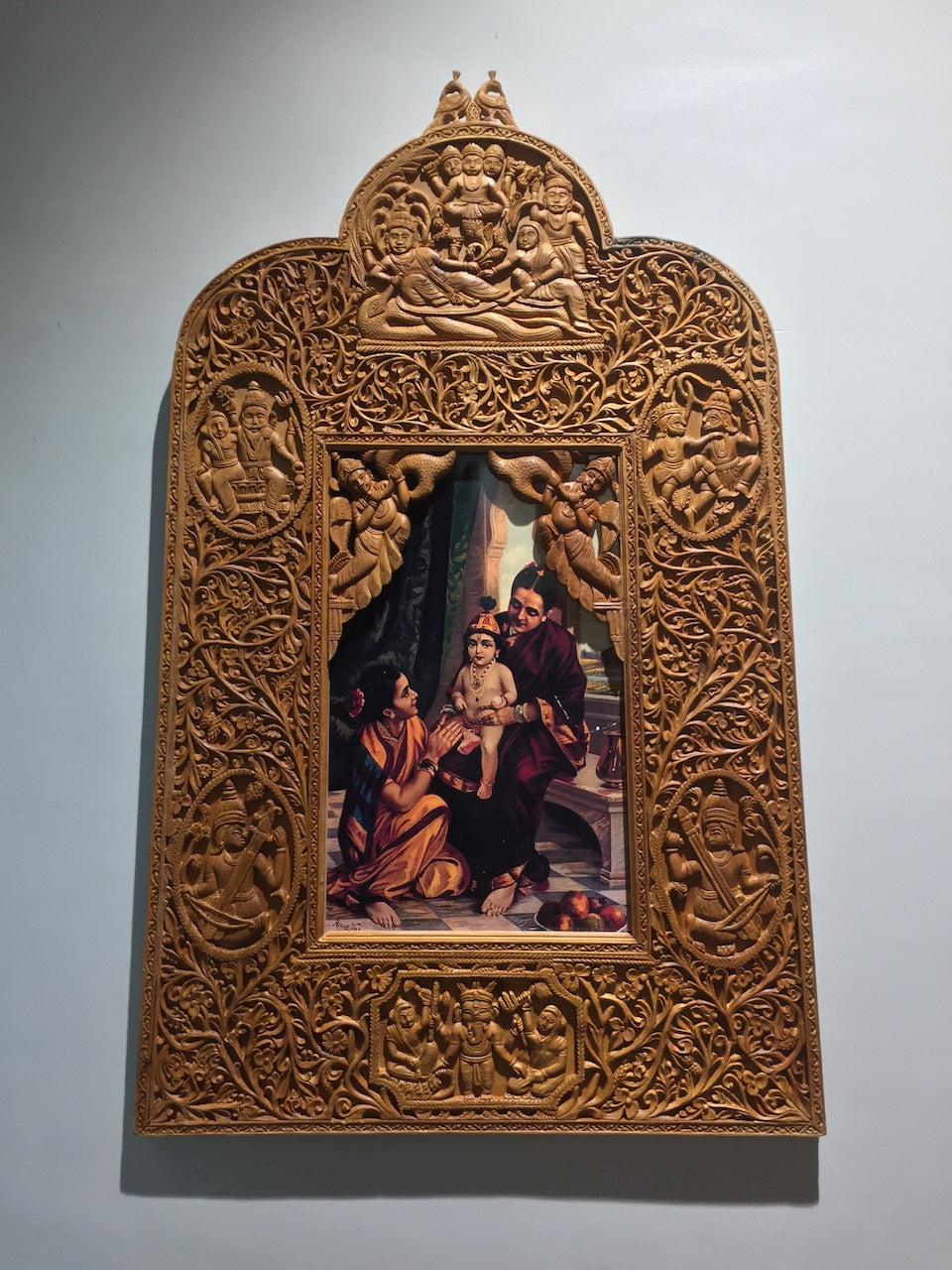 Sandalwood Rare Hand Carved Frame wall hanging artwork - Arts99 - Online Art Gallery